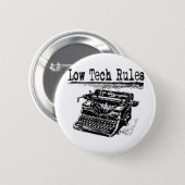 LOW TECH RULES 2 INCH ROUND BUTTON (Front & Back)