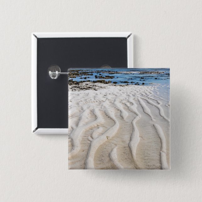 Low tide 2 inch square button (Front & Back)