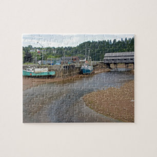 Low tide at the Bay of Fundy at St. Martins, New Jigsaw Puzzle