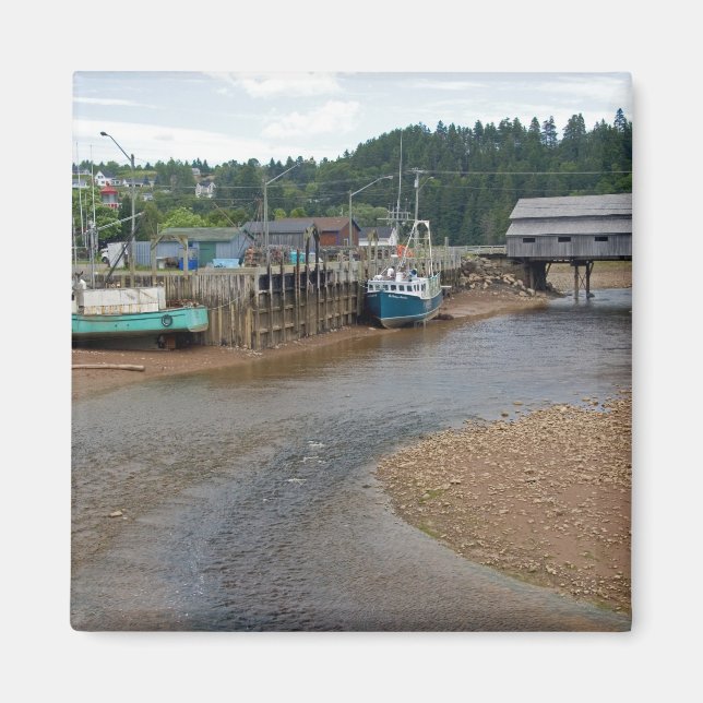 Low tide at the Bay of Fundy at St. Martins, New Magnet (Front)