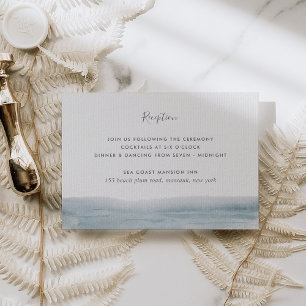 Low Tide Coastal Wedding Reception Enclosure Card