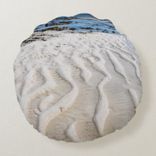 Low tide round pillow