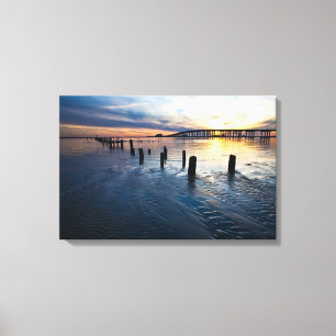 Low Tide Sunset - Mississippi Gulf Coast Canvas Print