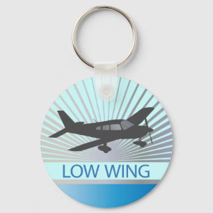 Low Wing Airplane Keychain