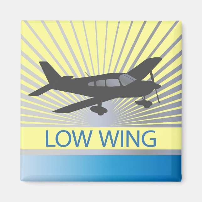 Low Wing Airplane Magnet (Front)