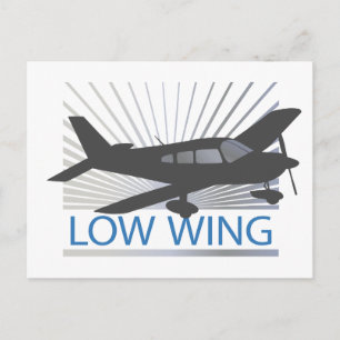 Low Wing Airplane Postcard