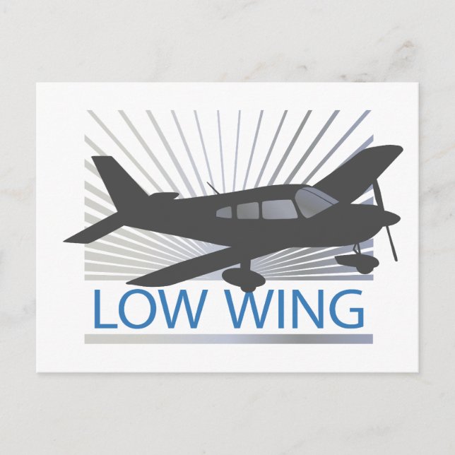 Low Wing Airplane Postcard (Front)