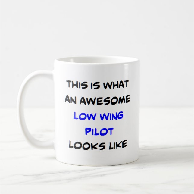 low wing pilot. awesome coffee mug (Left)
