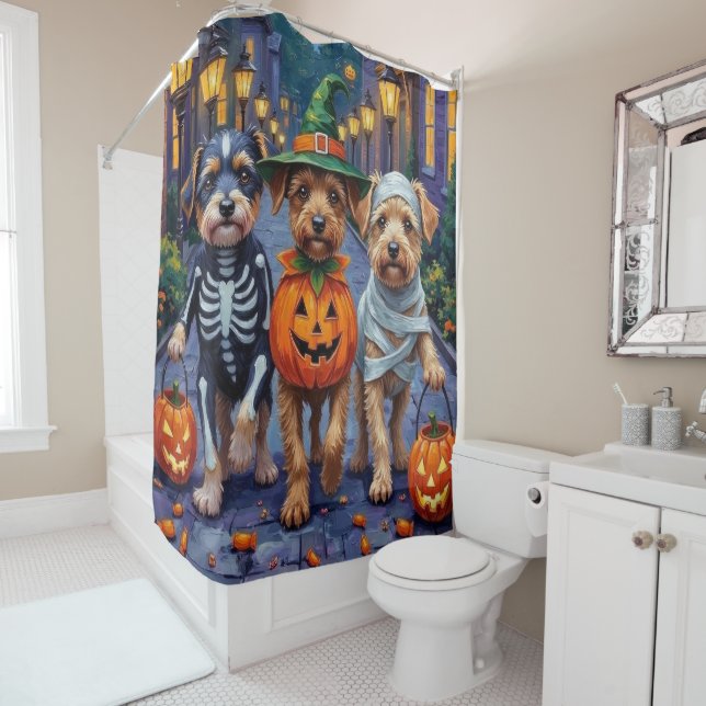 Lowchen Dogs Trick-or-Treating Halloween Costumes (In Situ)