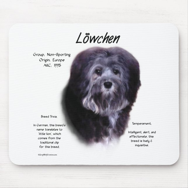 Löwchen History Design Mouse Pad (Front)