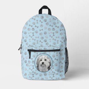 Lowchen Painting - Cute Original Dog Art Printed Backpack