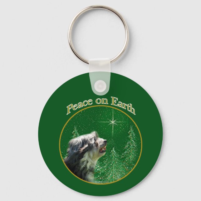 Lowchen Peace Keychain (Front)