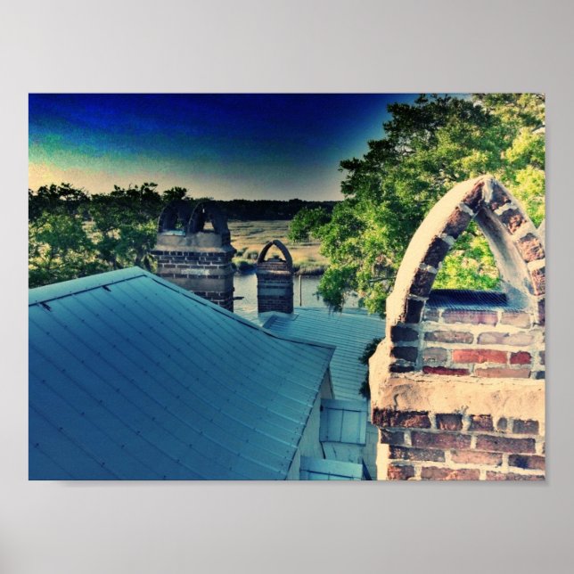 Lowcountry Rooftop Scene Poster (Front)
