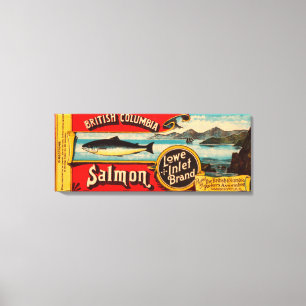 Lowe Inlet Brand Salmon Label Canvas Print