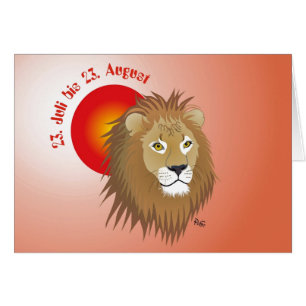 Löwe - Sternzeichen Karte