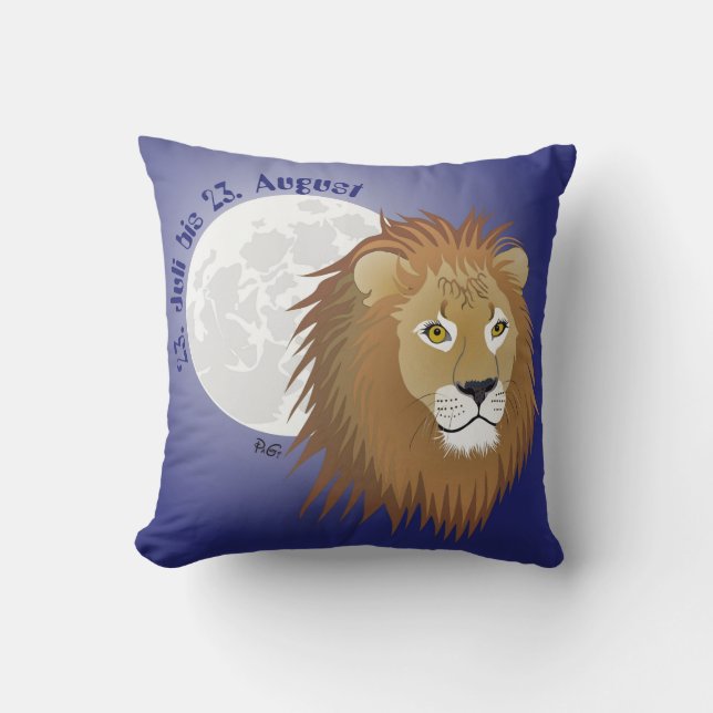 Löwe - Sternzeichen Kissen Throw Pillow (Front)