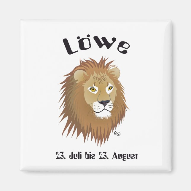 Löwe Sternzeichen Magnet (Front)