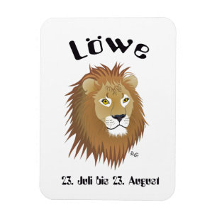 Löwe - Sternzeichen Premium Flexi Magnet