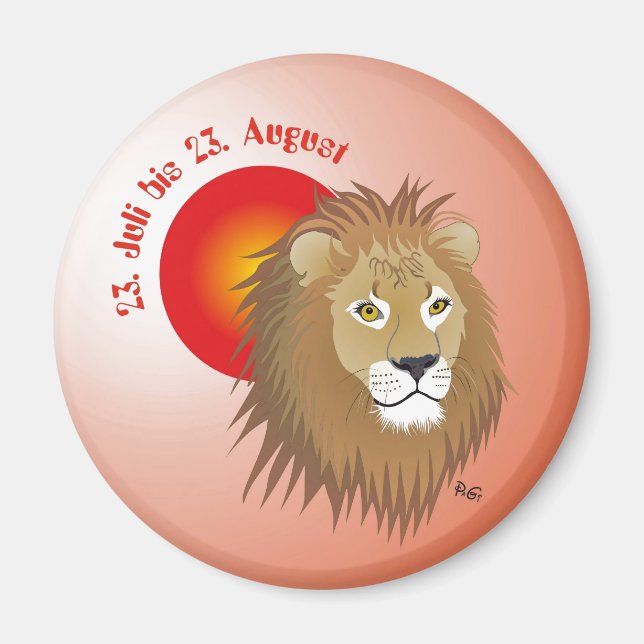 Löwe - Tierkreiszeichen Magnet (Front)