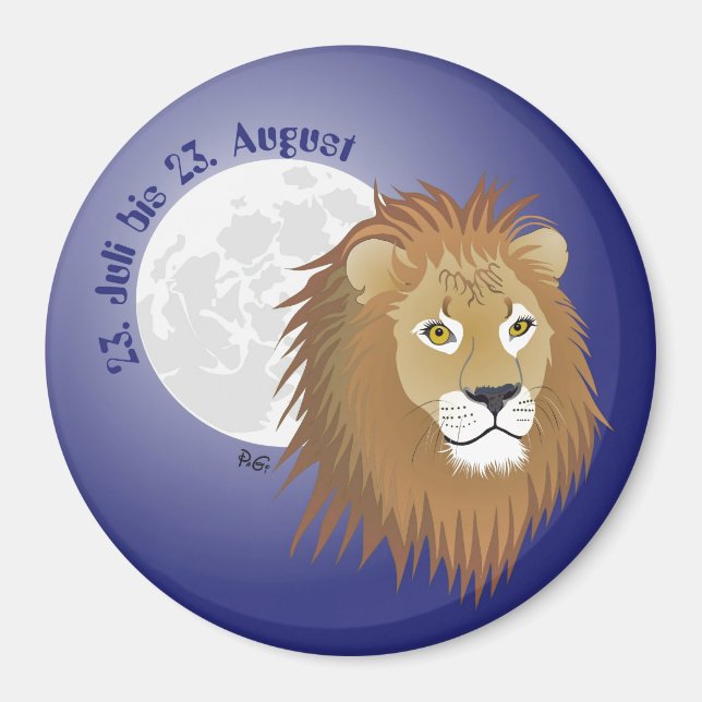 Löwe - Tierkreiszeichen Magnet (Front)