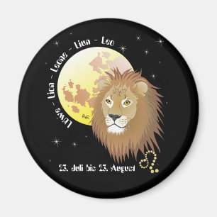 Löwe - Zoological sign Magnet