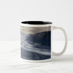 Lowell Glacier flows into the Alsek River in Two-Tone Coffee Mug