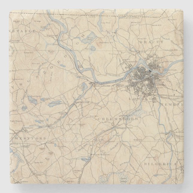 Lowell, Massachusetts Stone Coaster (Front)