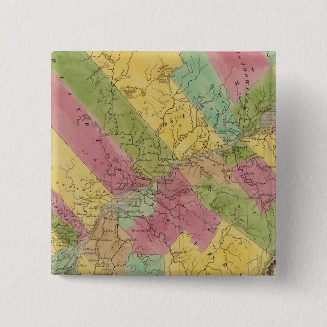 Lower Canada 2 Inch Square Button (Front)