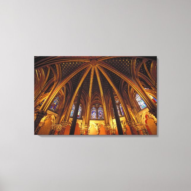 Lower chapel of La Sainte-Chapelle, Paris, Canvas Print (Front)