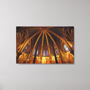 Lower chapel of La Sainte-Chapelle, Paris, Canvas Print