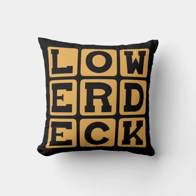 Lower Deck, Seating Chart Option Throw Pillow (Front)