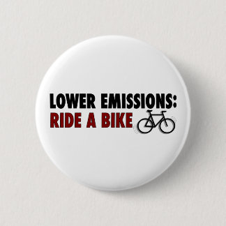 Lower Emissions Ride A Bike 2 Inch Round Button