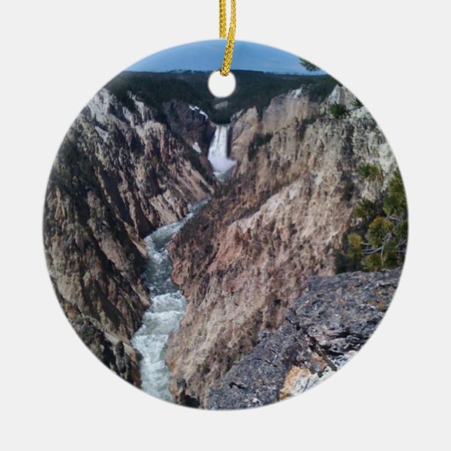 Lower Falls Ceramic Ornament (Front)