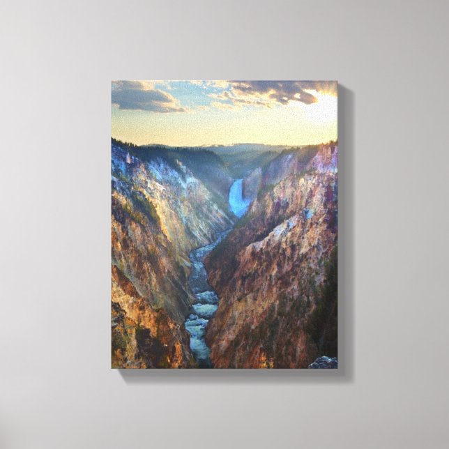 Lower Falls from Artist's Point Canvas Print (Front)