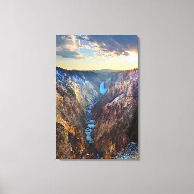 Lower Falls from Artist's Point Canvas Print (Front)