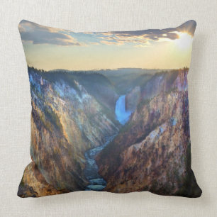 Lower Falls from Artist's Point Throw Pillow