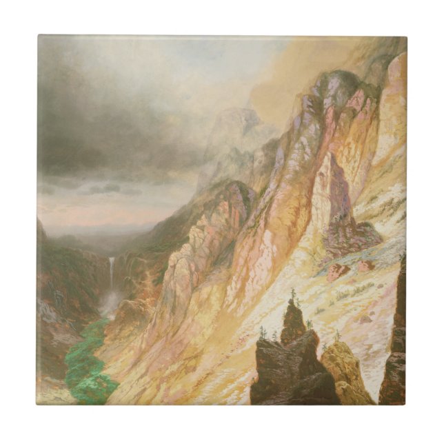 Lower Falls, Grand Canyon of the Yellowstone Tile (Front)