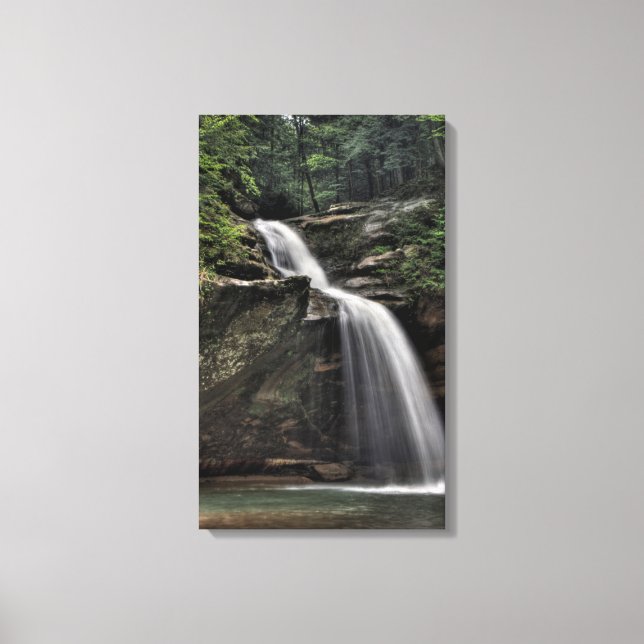 Lower Falls, Old Man's Cave, Hocking Hills, Ohio Canvas Print (Front)