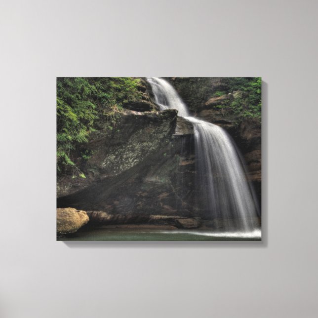 Lower Falls, Old Man's Cave, Hocking Hills, Ohio Canvas Print (Front)