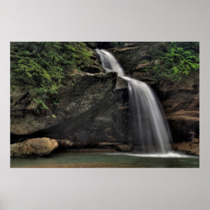 Lower Falls, Old Man's Cave, Hocking Hills, Ohio Poster