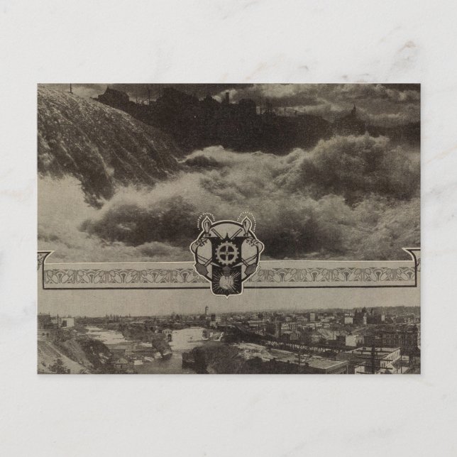Lower Falls, Spokane Postcard (Front)