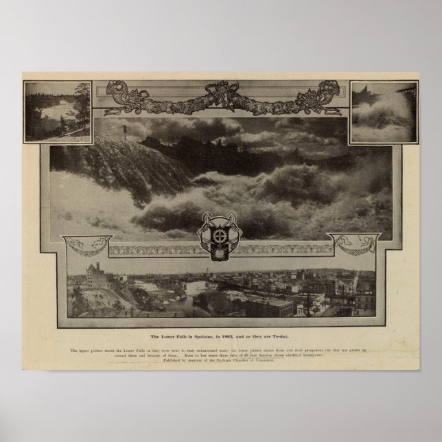 Lower Falls, Spokane Poster (Front)
