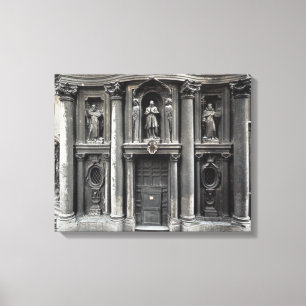 Lower half of the facade, 1637-41 canvas print