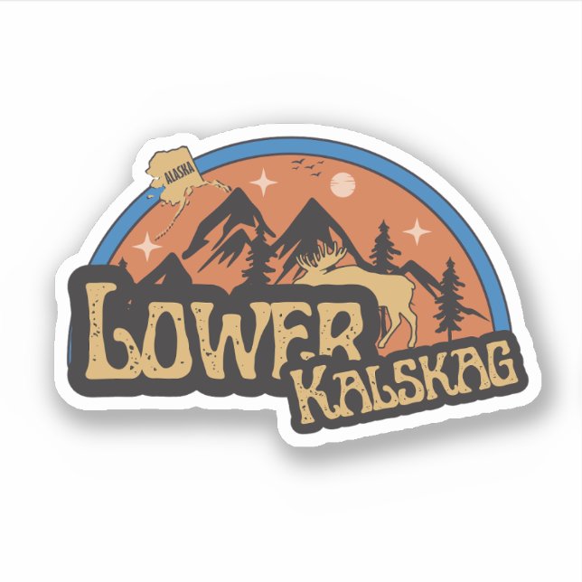 Lower Kalskag, Alaska Sticker (Front)