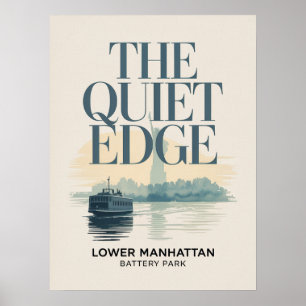 Lower manhattan skyline and harbour poster