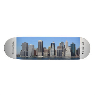 Lower Manhattan Skyline , New York City Skateboard