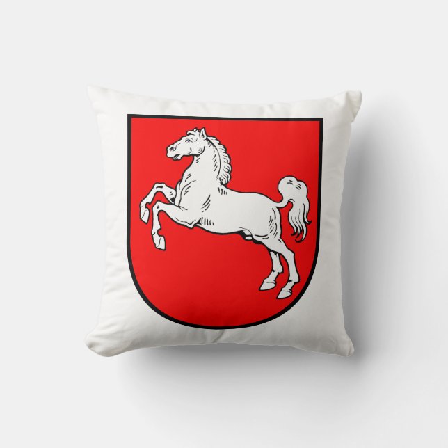 Lower Saxony Coat of Arms Throw Pillow (Front)
