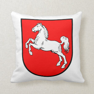 Lower Saxony Coat of Arms Throw Pillow