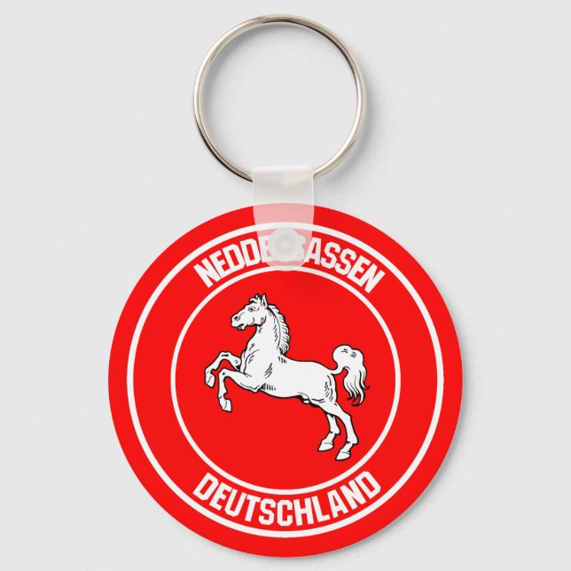 Lower Saxony Round Emblem Keychain (Front)