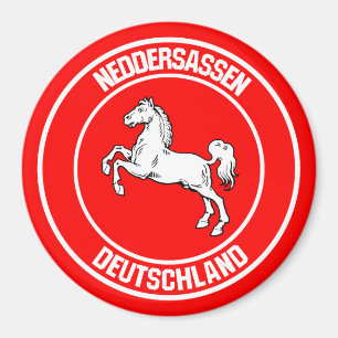Lower Saxony Round Emblem Magnet